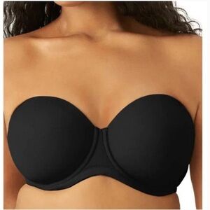 Wacoal Black Convertible Strapless Red Carpet Bra 36C 854119